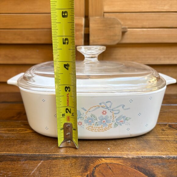 Vintage CorningWare Casserole Dish w/ Lid –‎ Country Basket Pattern - Picture 6 of 6